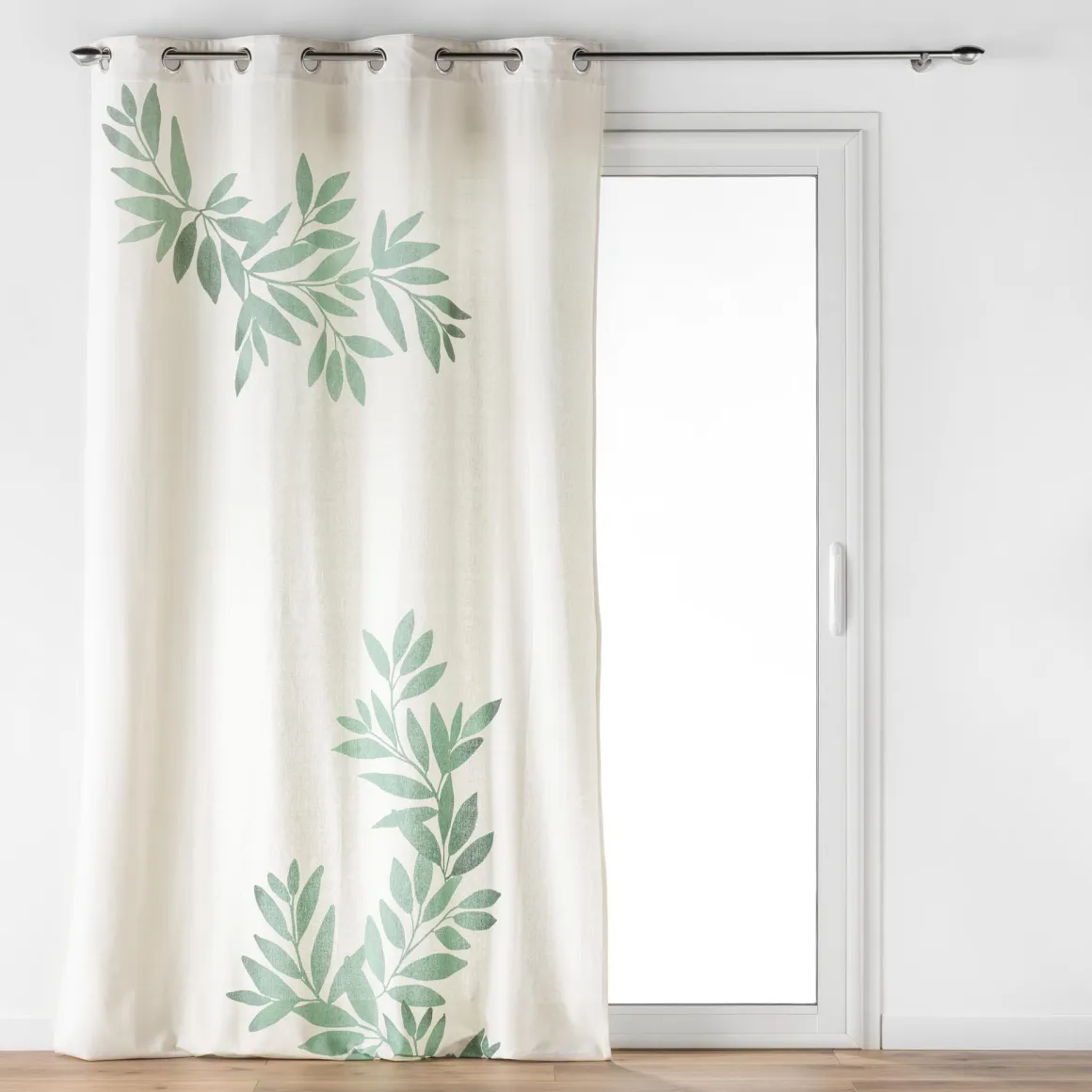 RIDEAU OEILLETS 140X260CM COTON POLYESTER IMPRIME NYMPHEA