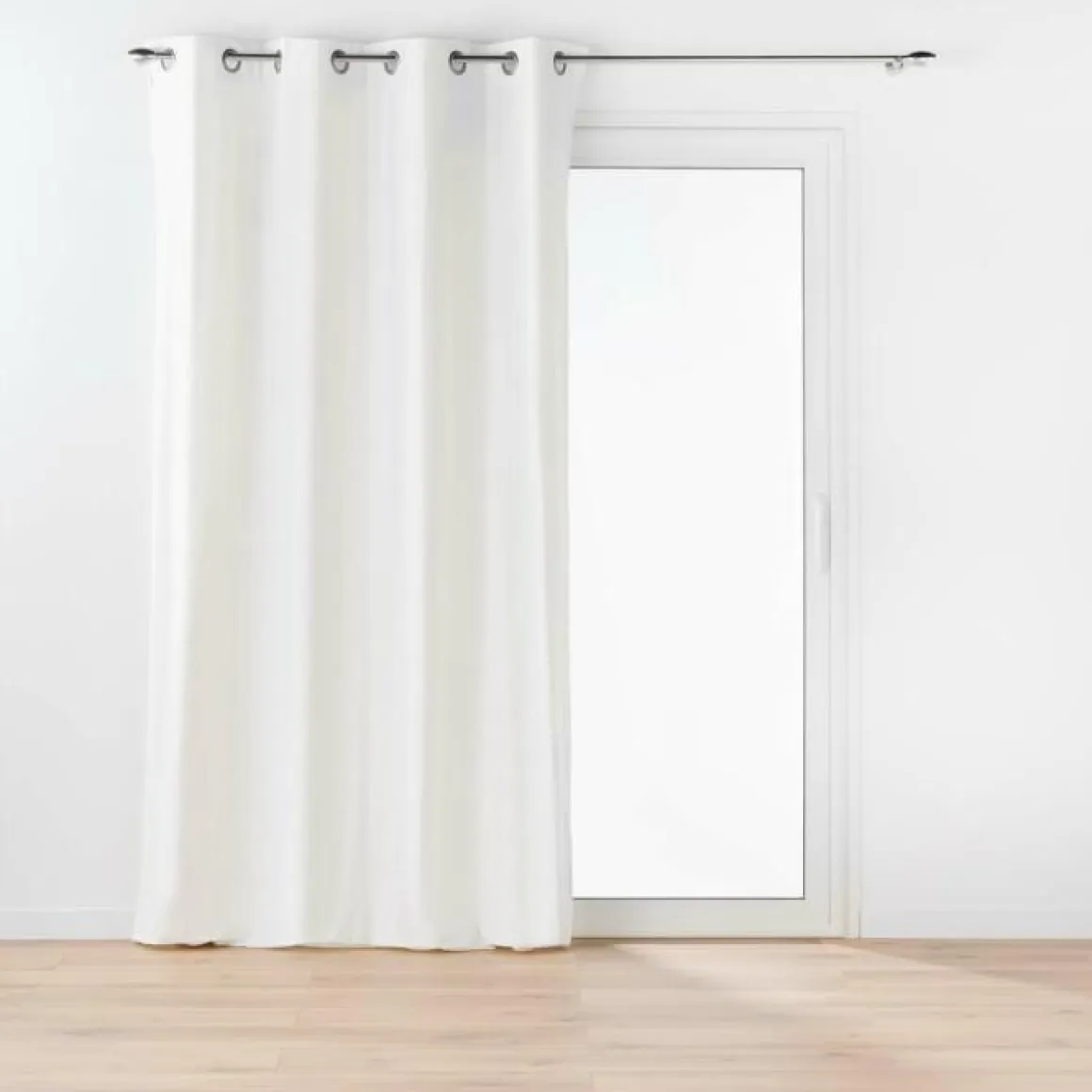 RIDEAU OEILLETS 135X260CM COTON TWILY BLANC