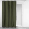 RIDEAU OEILLETS 140X240CM COTON UNI MISTRALINE KAKI
