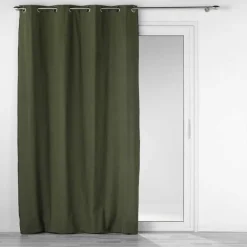 RIDEAU OEILLETS 140X240CM COTON UNI MISTRALINE KAKI
