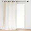 RIDEAU OEILLETS 140X260CM EFFET LIN TISSE LOGAN
