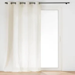 RIDEAU OEILLETS 140X260CM EFFET LIN TISSE LOGAN