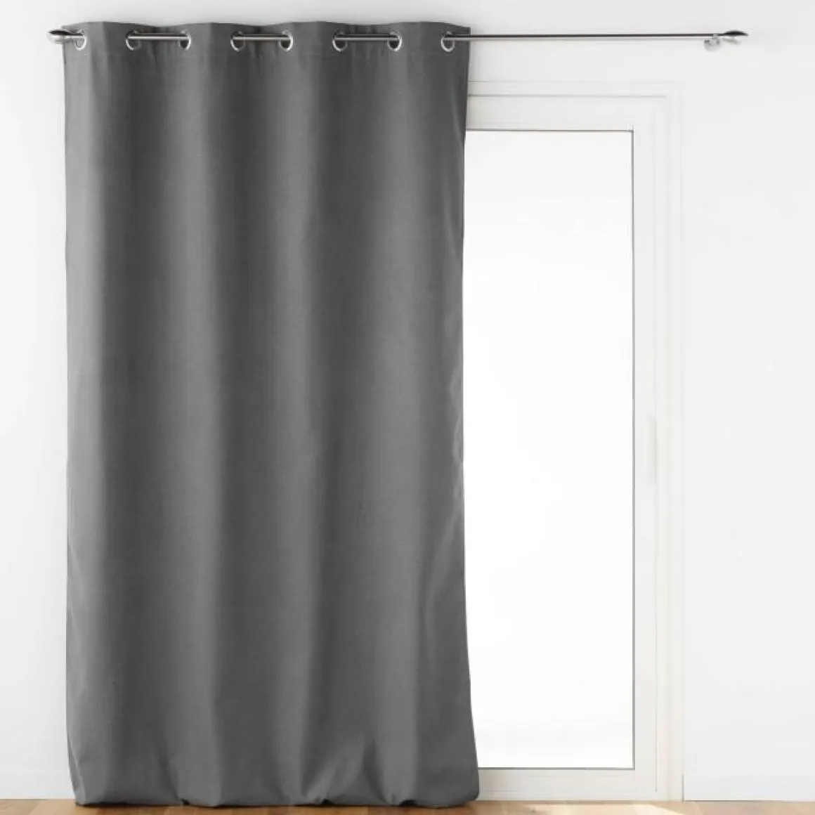 RIDEAU OEILLETS 140X260CM ISOLANT JUPITER ANTHRACITE