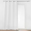 RIDEAU OEILLETS 135X260CM ISOLANT MICROFIBRE BLANC