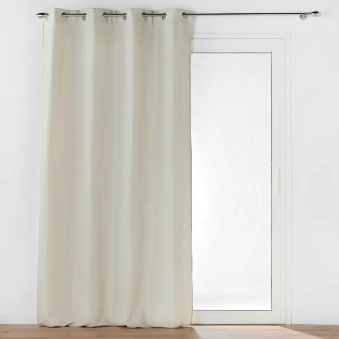 RIDEAU OEILLETS 135X260CM ISOLANT MICROFIBRE LIN