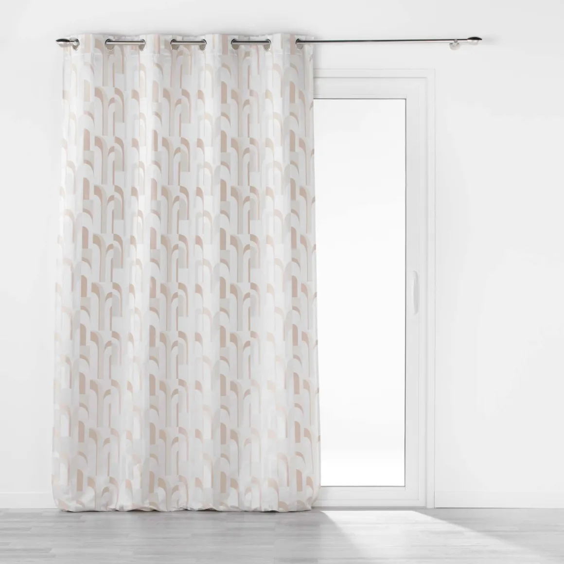 RIDEAU OEILLETS 140X260CM JACQUARD MEDICIS NATUREL