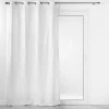 RIDEAU OEILLETS 140X260CM JACQUARD FLORISS BLANC