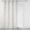 RIDEAU OEILLETS 140X260CM METALLISE BELFLOR BLANC OR