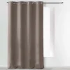 RIDEAU OEILLETS 140X260CM MICROFIBRE UNIE ABSOLU TAUPE
