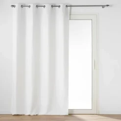 RIDEAU OEILLETS 135X240CM OCCULTANT CHINEA BLANC