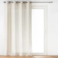 RIDEAU OEILLETS 140X240CM POLYESTER LIN UNI PAULINE