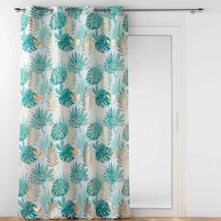 RIDEAU OEILLETS 140X260CM POLYESTER ORNELLA EMERAUDE