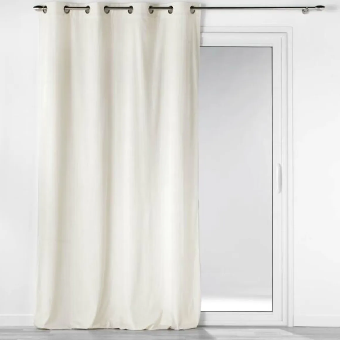 RIDEAU OEILLETS 140X260CM VELOURS COTELE CASUAL NATUREL