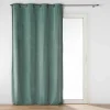 RIDEAU OEILLETS 135X260CM VELOURS UNI NOVANA SAUGE