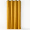 RIDEAU OEILLET 140X240CM SUEDE UNI SULTANE JAUNE