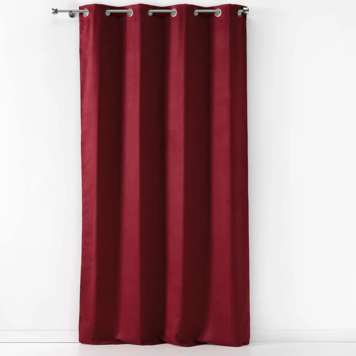 RIDEAU OEILLET 140X240CM SUEDE UNI SULTANE BORDEAUX