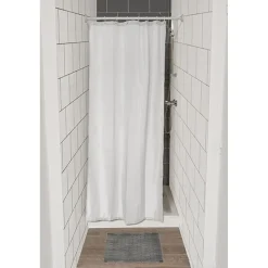 RIDEAU SPECIAL DOUCHE 120X180CM 8 ANNEAUX BLANC