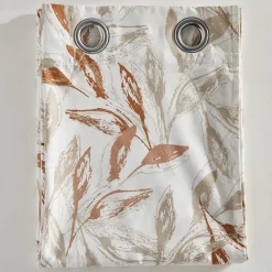 RIDEAU 140X240CM OEILLET FLORALE TERRACOTTA