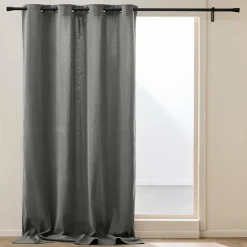 RIDEAU 140X260CM VELOURS COTELE POLAIRE MADISON ANTHRACITE
