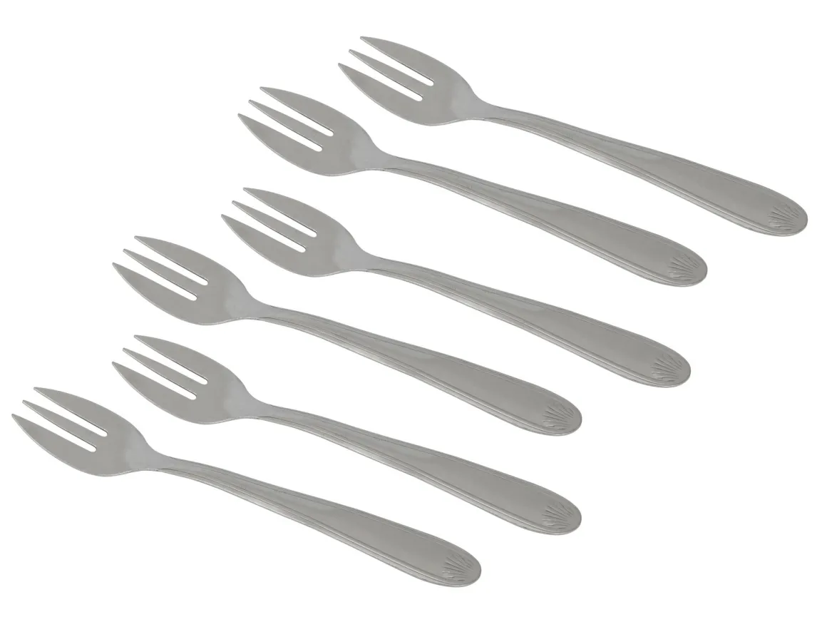 RIGA LOT 6 FOURCHETTES A HUITRE INOX