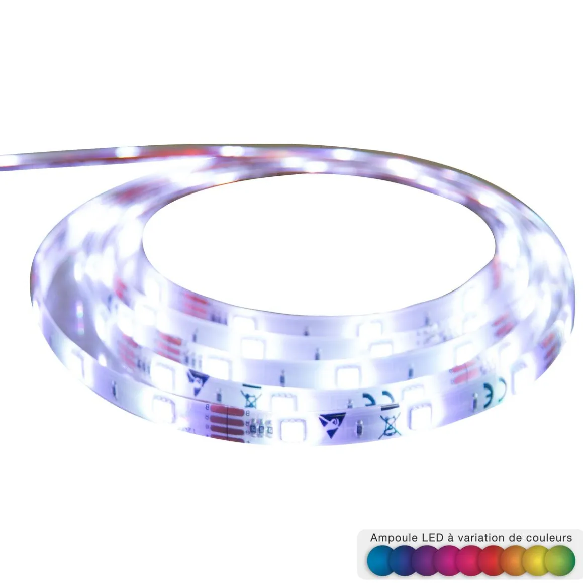 RUBAN LED VARIATION COULEURS L.3M