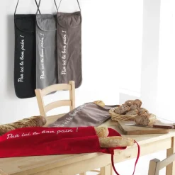 SAC A PAIN 28X70 CM COTON CUISTOT ROUGE