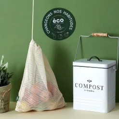 SAC A VRAC REUTILISABLE MAILLES COTON X2