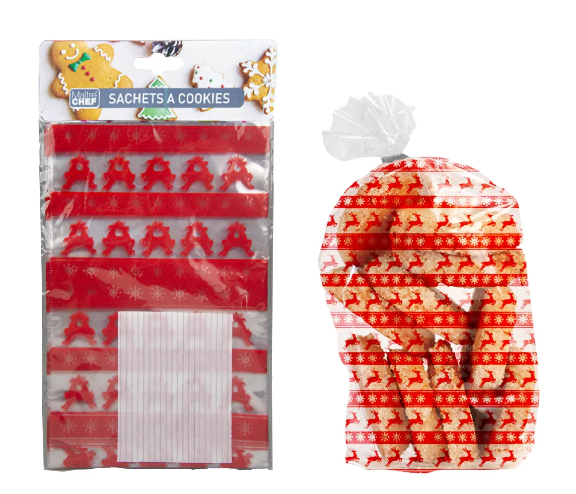 20 SACHETS COOKIE RENNES ROUGE
