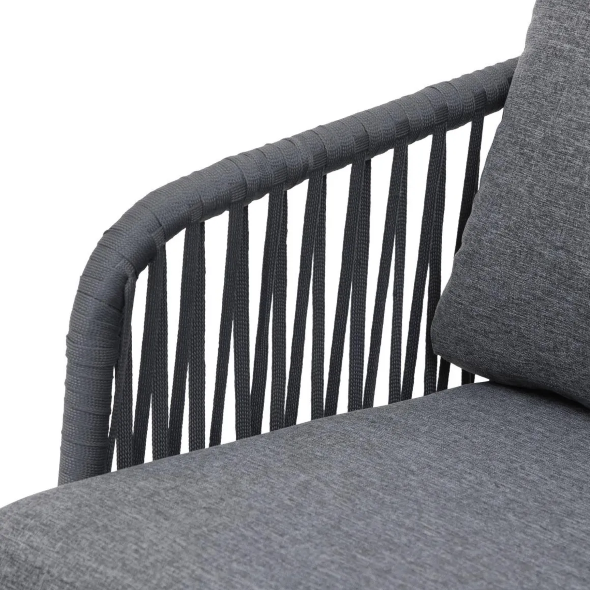 SALON BARCELONE MAILLE GRIS 4 PLACES