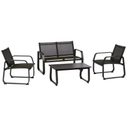 SALON GILI ANTHRACITE CHINE GRAPHITE 4 PLACES