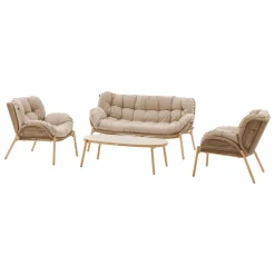 SALON MELOANE TAUPE 5 PLACES