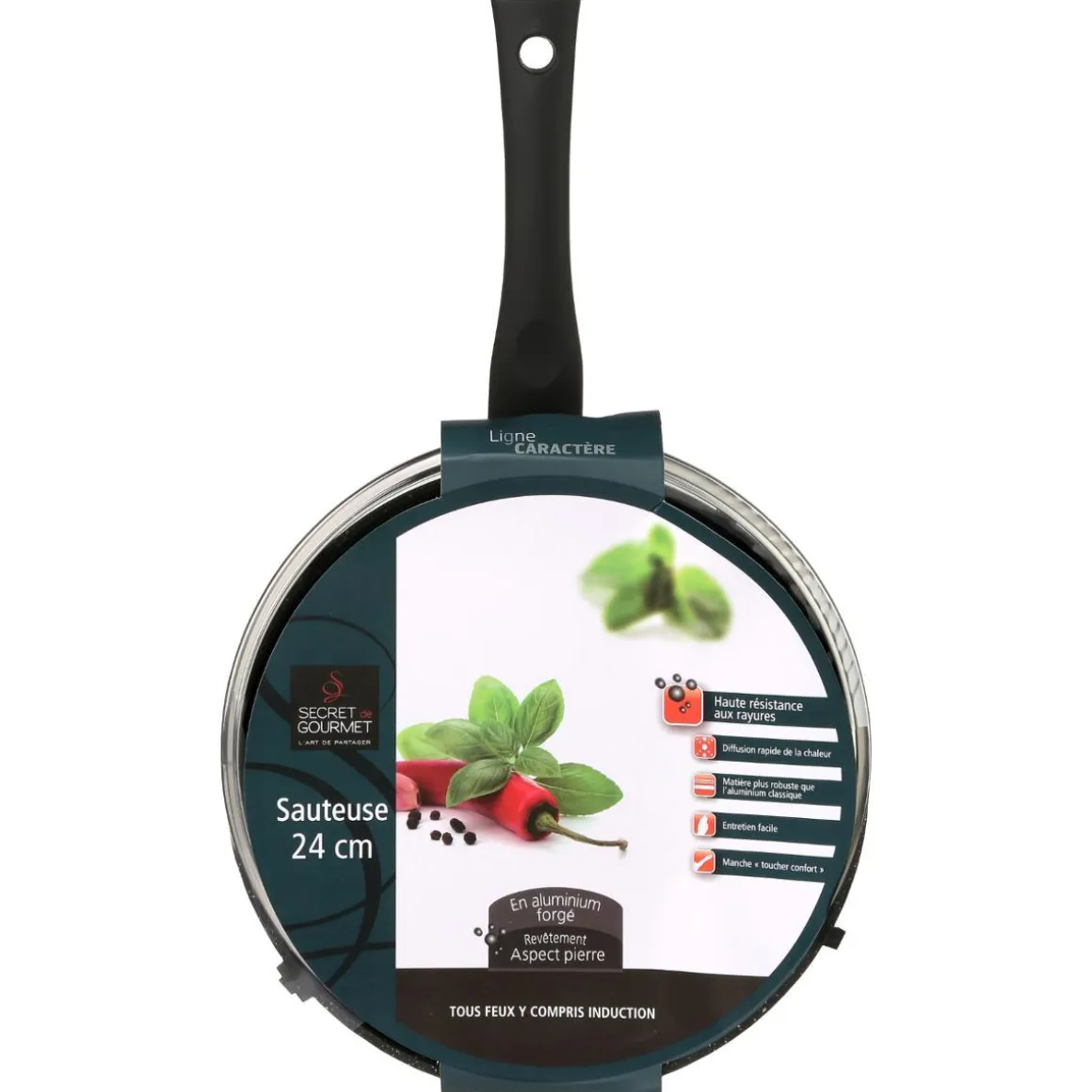 SAUTEUSE 24CM ALUMINIUM FORGE CARACTERE