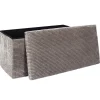 SCOTT COFFRE BANC PLIABLE COTELE TAUPE