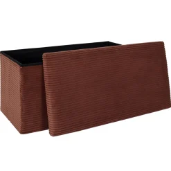 SCOTT COFFRE BANC PLIABLE COTELE TERRACOTTA