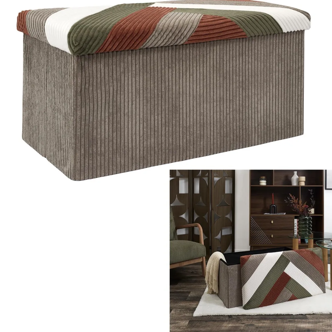 SCOTT COFFRE BANC PLIABLE PATCHWORK COTELE