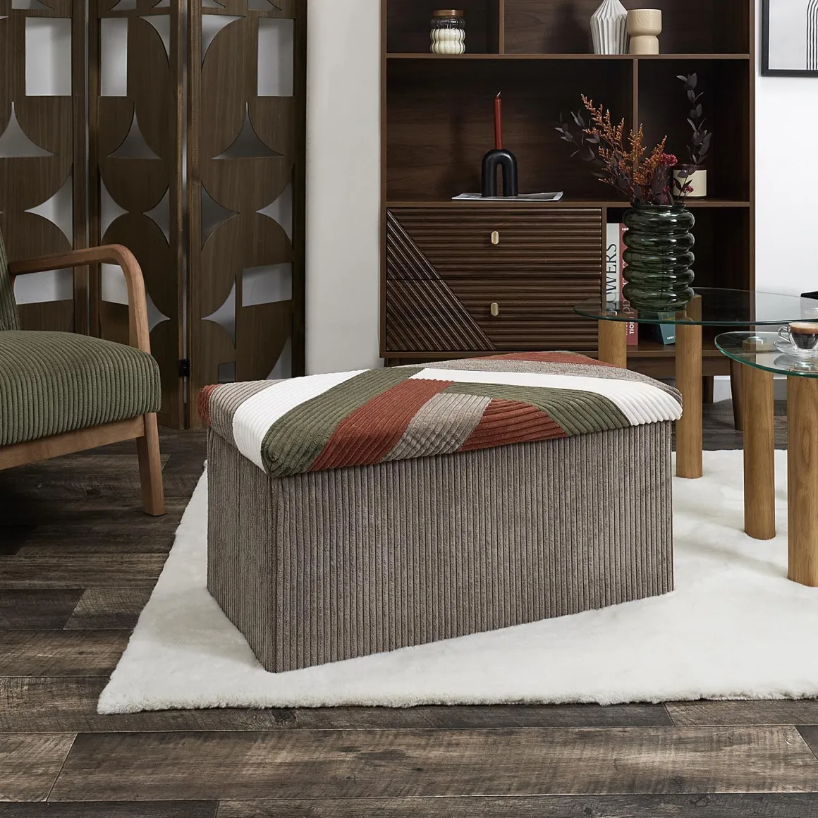 SCOTT COFFRE BANC PLIABLE PATCHWORK COTELE