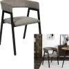 SCOTT FAUTEUIL DESIGN COTELE TAUPE