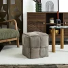 SCOTT POUF COTELE TRESSE TAUPE