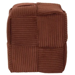 SCOTT POUF COTELE TRESSE TERRACOTTA