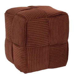 SCOTT POUF COTELE TRESSE TERRACOTTA