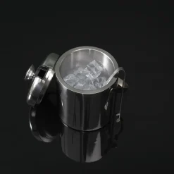 SEAU GLACE METAL COUVERCLE ET PINCE 1.3L