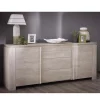 SEGUR ENFILADE 2PORTES 3 TIROIR CHENE CHAMPAGNE