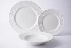 SERVICE VAISSELLE PALOMA BLANC X12 PIECES