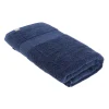 SERVIETTE BAIN 90X150CM COTON BLEU MARINE