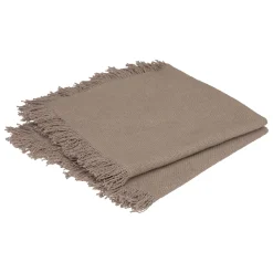 SERVIETTE COTON FRANGE MAHA GRIS 40X40CM X2 PIECES