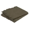 SERVIETTE COTON FRANGE MAHA KAKI 40X40CM X2 PIECES