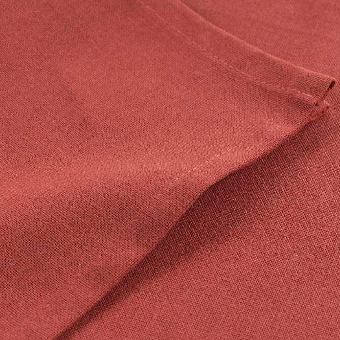 3 SERVIETTES DE TABLE 40X40 CM COTON UNI INITIA TERRACOTTA