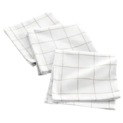 SERVIETTE TABLE X3 PCS 40X40CM COTON POLYESTER TISSE AXEL