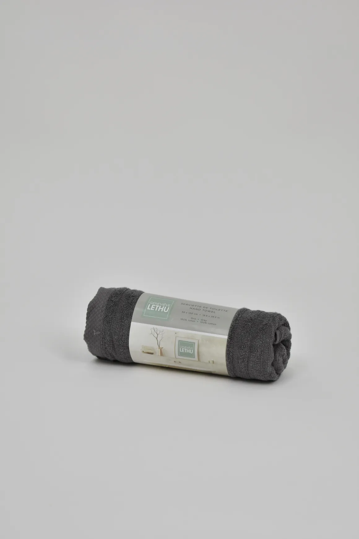 SERVIETTE TOILETTE 50X100CM GENEVIEVE LETHU 550G GRIS