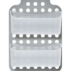 SERVITEUR PAROI DE DOUCHE ET 2 PANIERS GRIS TRANSPARENT
